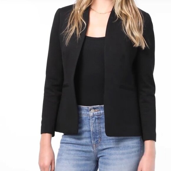 J.Crew 365 Stretch Twill Blazer Going Out Jacket Size 8 Black - Picture 2 of 16